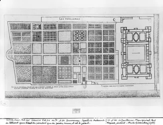 Piano del Palazzo e Giardino delle Tuileries, Parigi, da 